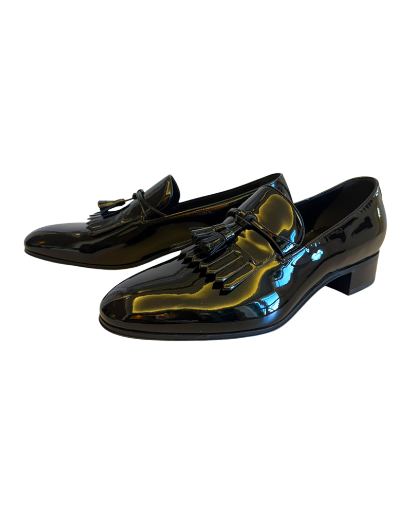 Gucci Tasseled Patent-Leather Loafers