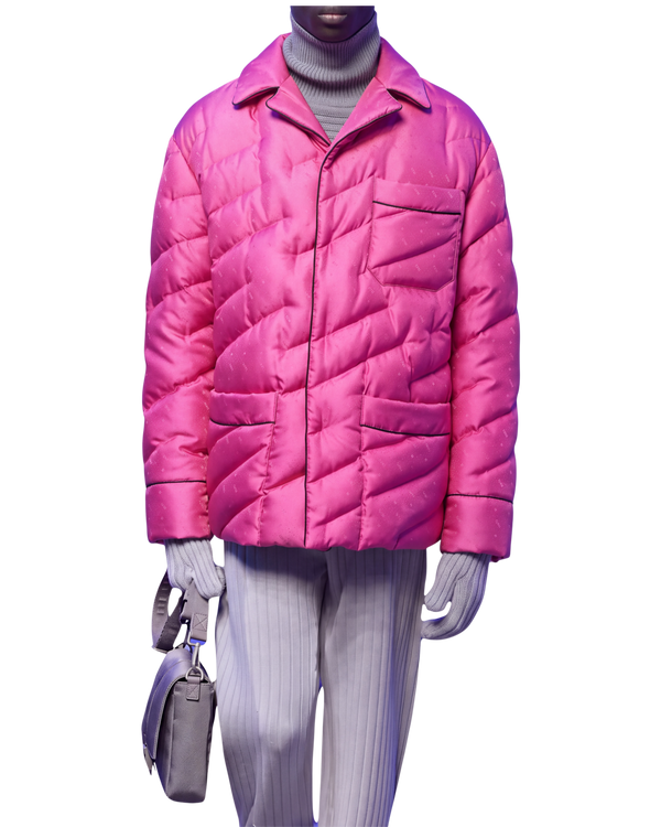Fendi Reversible Quilted Puffer Blouson — Azalea, Size IT 48 / US 38