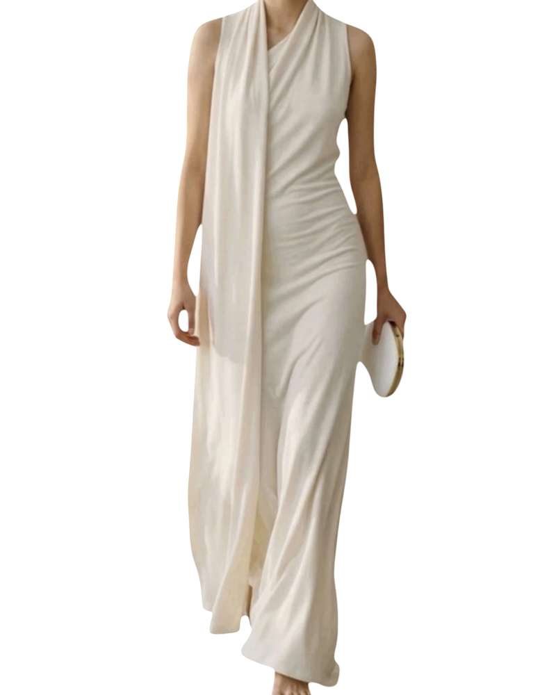 Schiaparelli Long Scarf Gown — Ecru, IT42 / US8