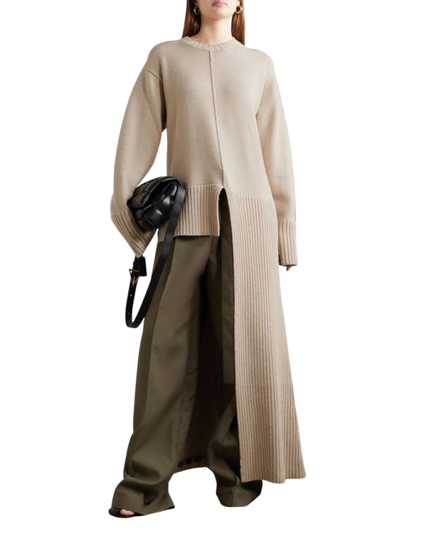 Peter Do Convertible Cape Sweater — Oatmeal, Size XS