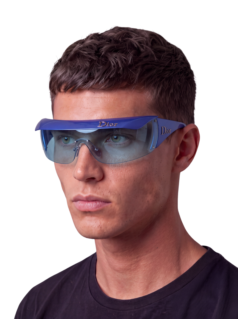 Dior Golf Shield Sunglasses — Electric Blue