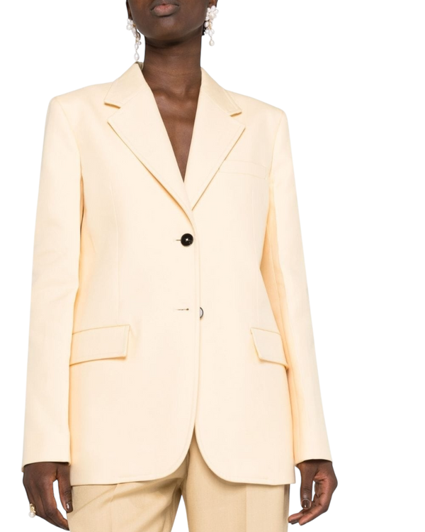 Jil Sander Techno-Gabardine Tailored Jacket – Champagne