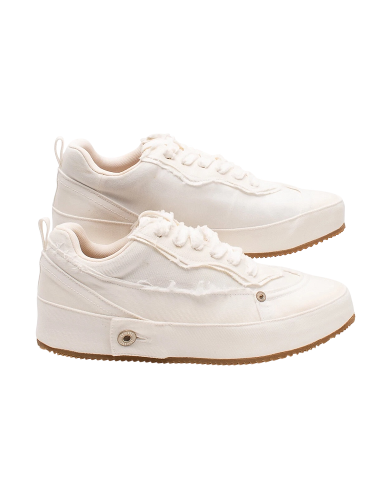Loewe Deconstructed Sneakers — Soft White Denim, Size US 11 / EU 44