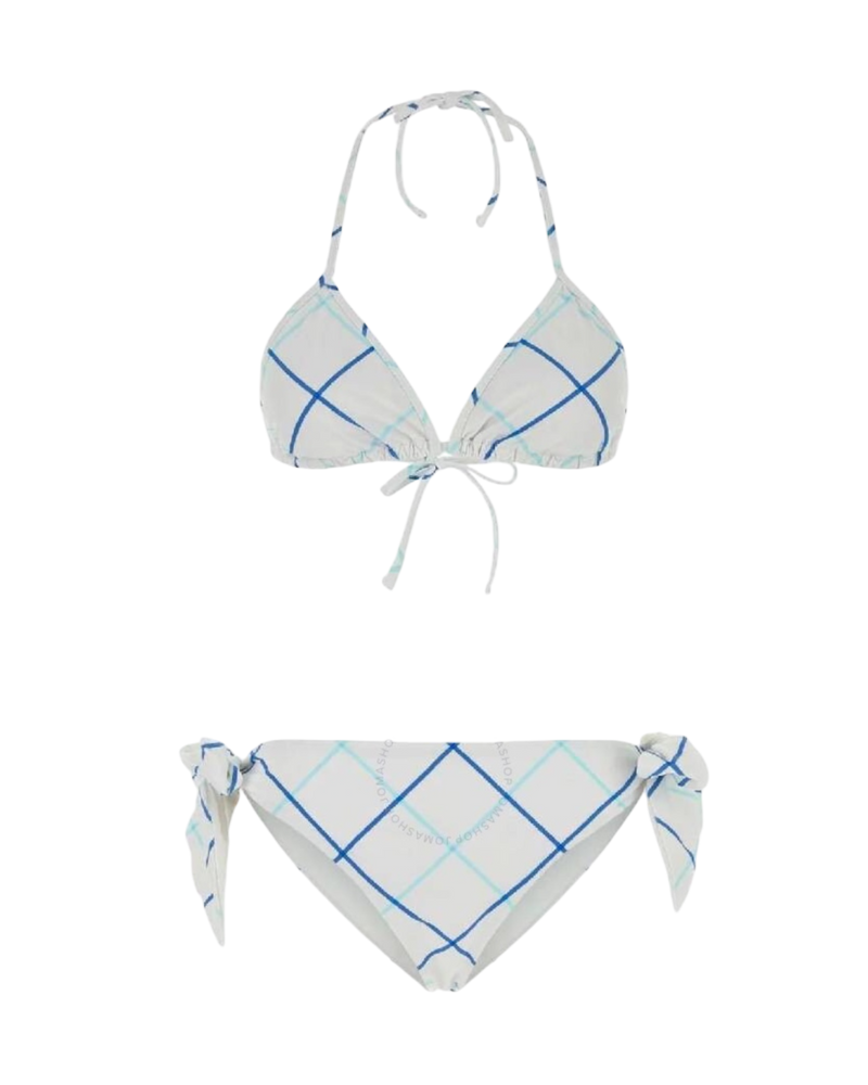 Burberry Check Pattern Tie-Fastening Bikini