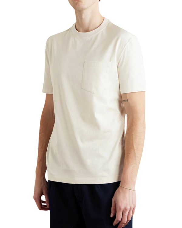 Brunello Cucinelli Cotton T-Shirt — Ivory, Size M