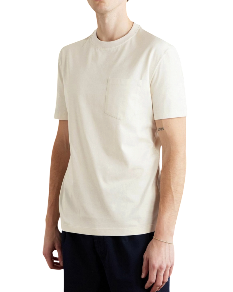 Brunello Cucinelli Cotton T-Shirt — Ivory, Size M