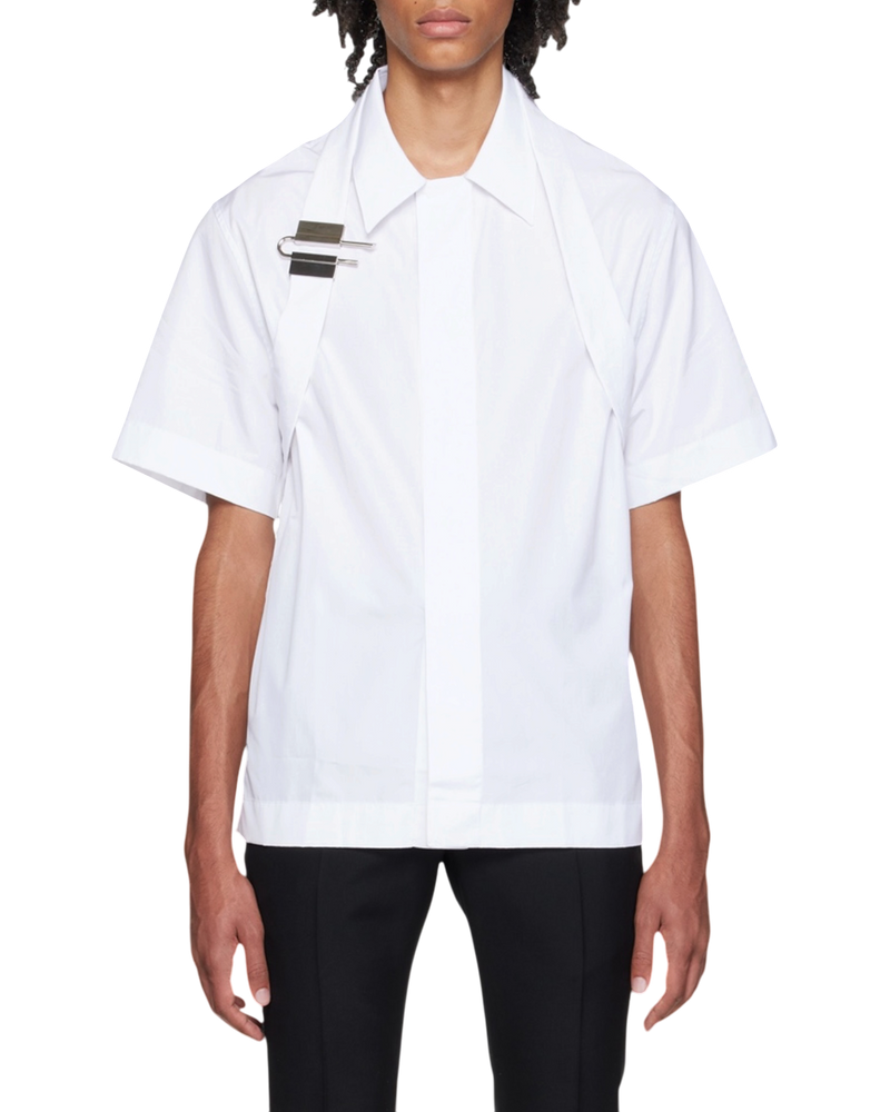 Givenchy U-Lock Button-Up Shirt — White, Size 39 / M