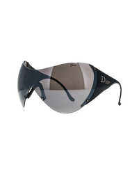 Dior Ski 1 Shield Sunglasses — Black, Silver Logo