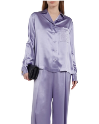 Loewe S/S 23 Anagram Pyjama Blouse in Lavender