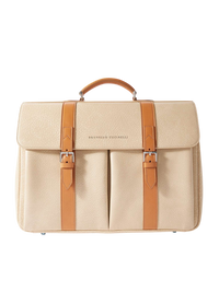 Brunello Cucinelli Textured Leather Briefcase