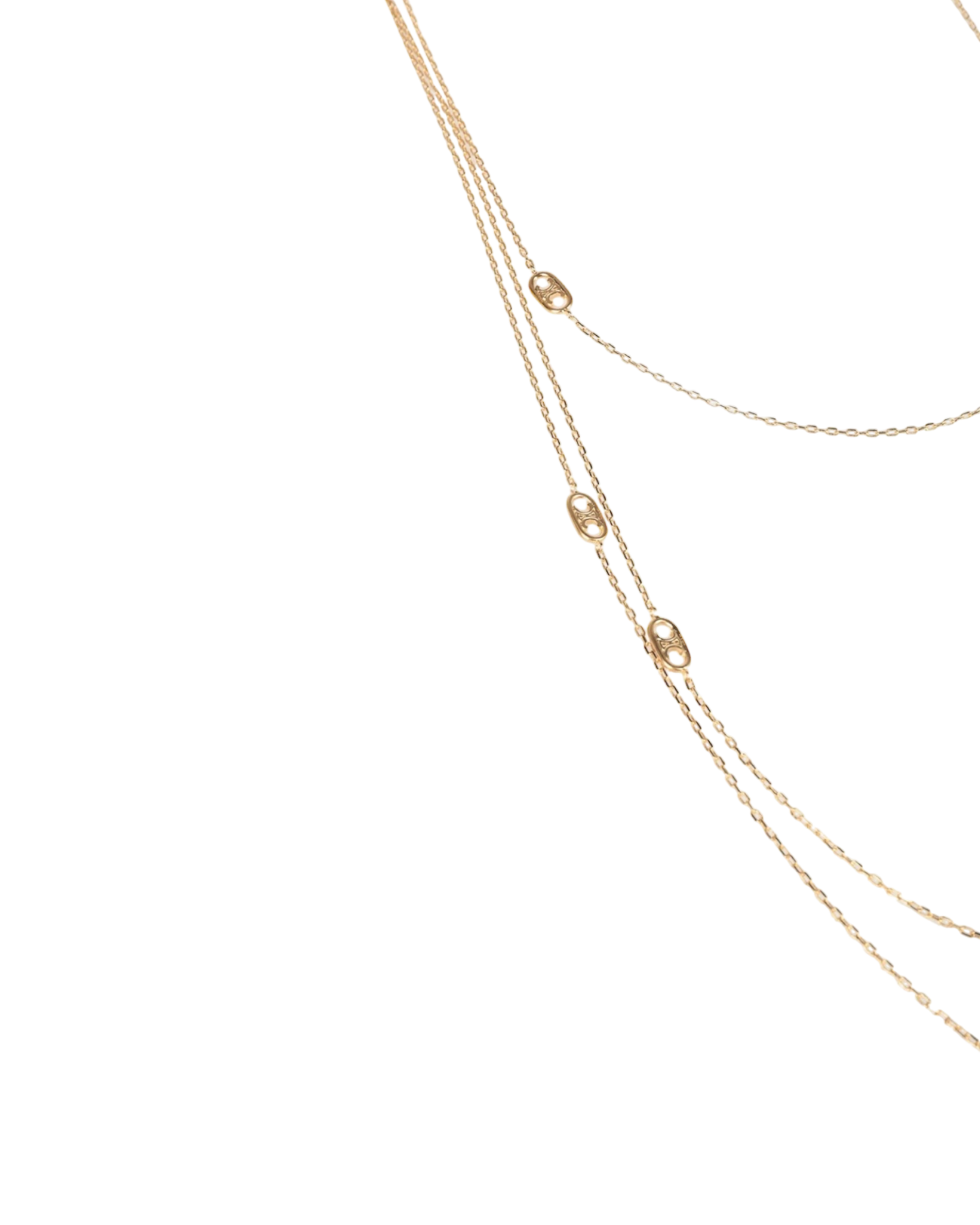 Celine Maillon Triomphe Sautoir Logo Station Necklace