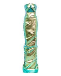 Rick Owens Iridescent Strapless Prong Cutout Gown