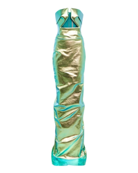 Rick Owens EDFU Prong Coated Denim Gown — Iridescent, IT 38 / US 2 / XS