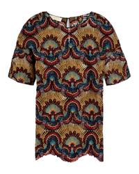 Valentino Red Embroidered Shirt