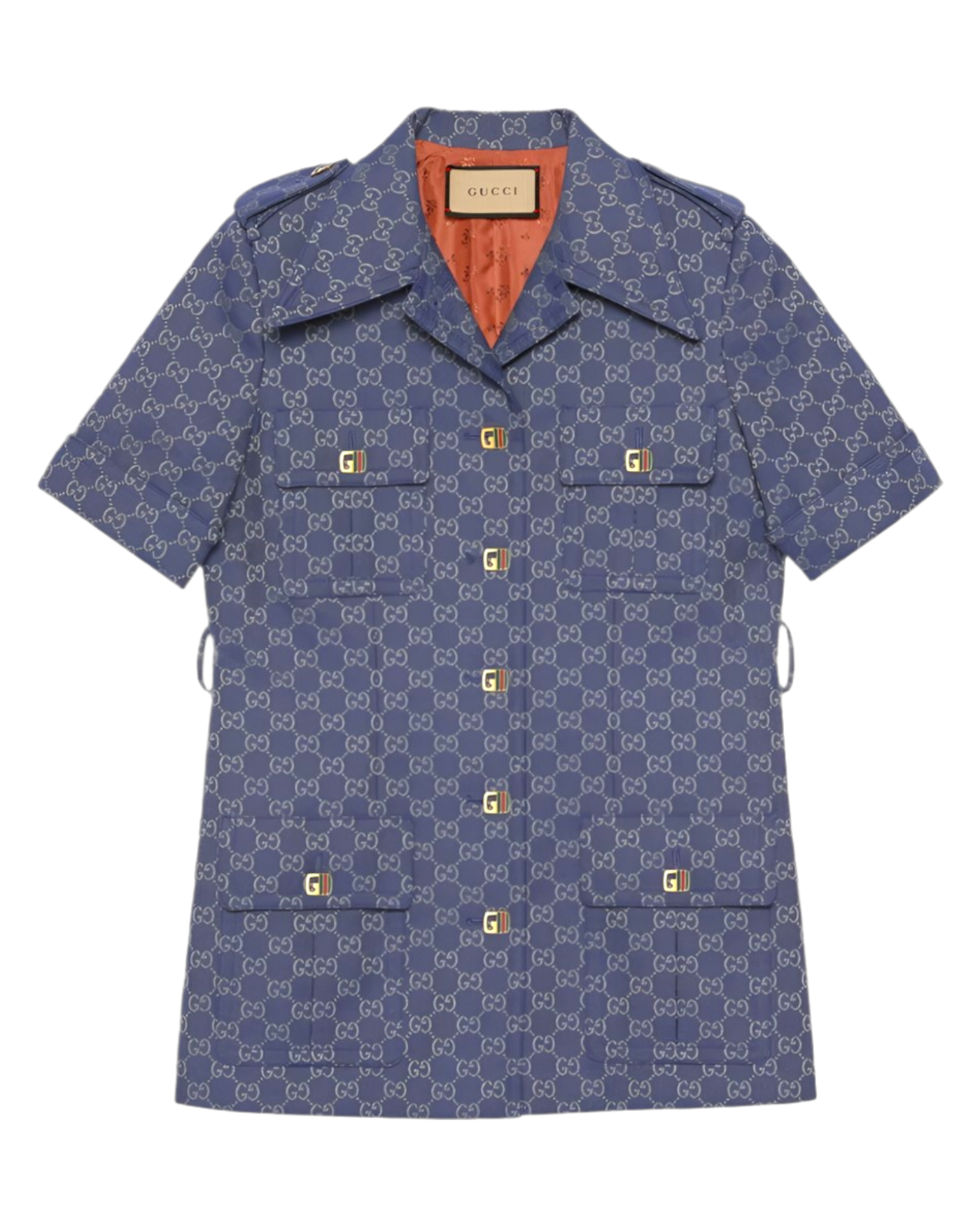 Gucci Interlocking GG Canvas Dress Jacket in Blue