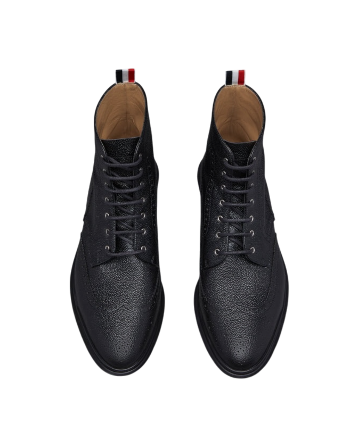 Thom Browne Pebbled Leather Boots — Black, US 9.5 / EU 42.5