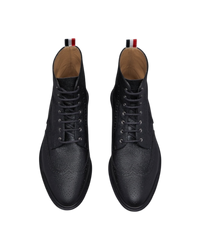 Thom Browne Pebbled Leather Boots — Black, US 9.5 / EU 42.5