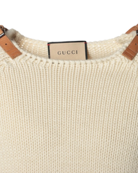 Gucci Buckle Strap Wool Sweater