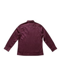 Dries Van Noten Burgundy Jacquard Viscose Shirt