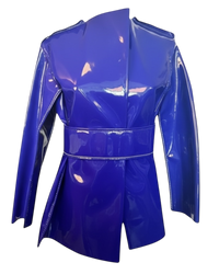 Marni AW18 “Sculpted Vinyl Belted Coat” - Purple