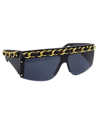 Chanel Chain Shield Sunglasses — Black