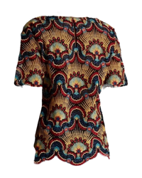 Valentino Red Embroidered Shirt