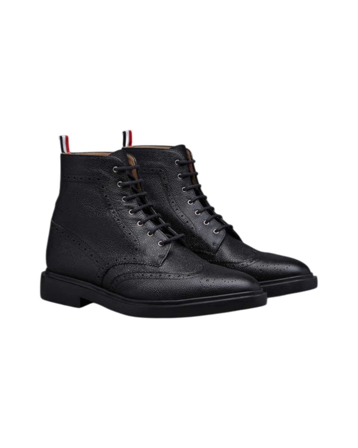 Thom Browne Pebbled Leather Boots — Black, US 9.5 / EU 42.5