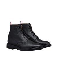 Thom Browne Pebbled Leather Boots — Black, US 9.5 / EU 42.5