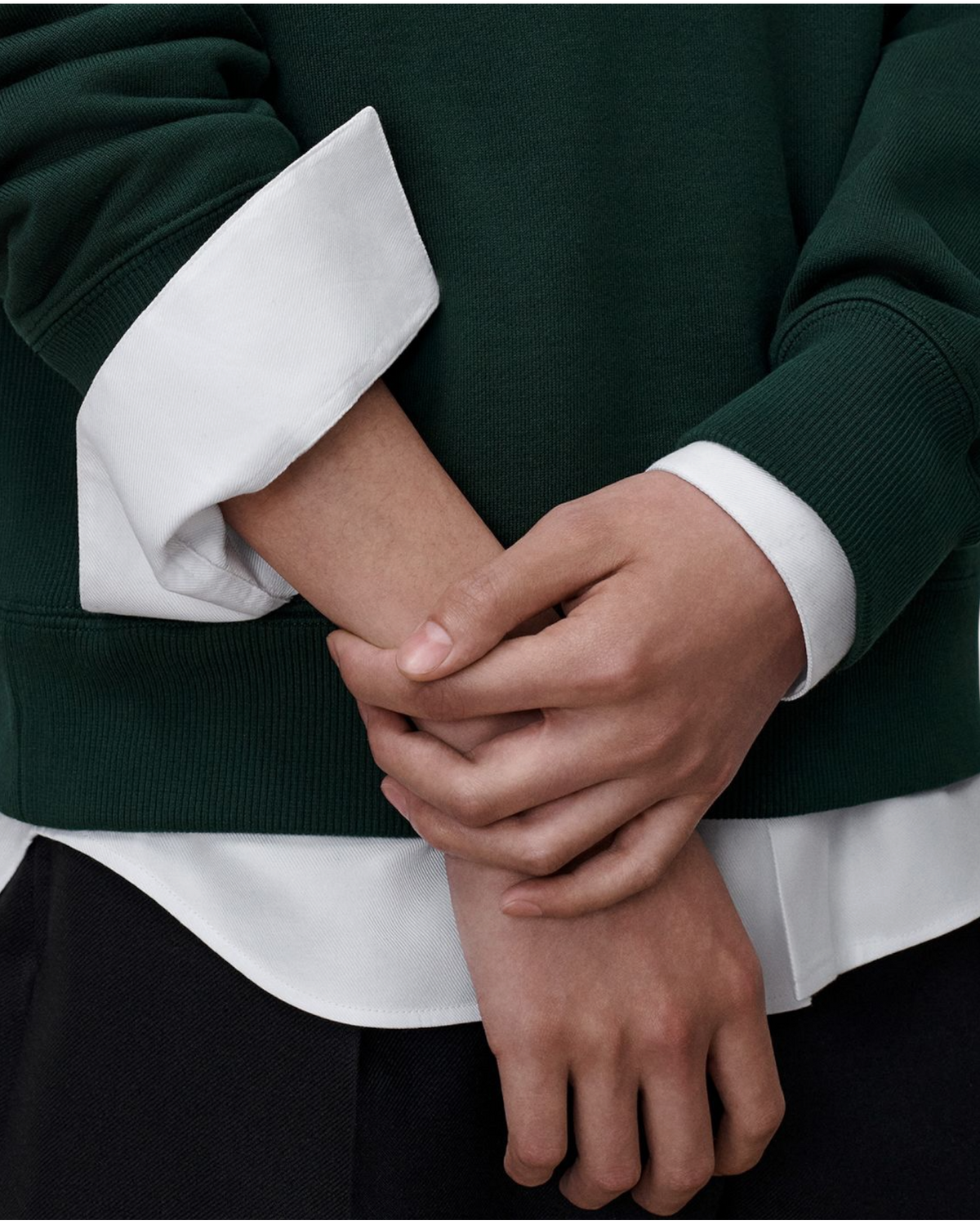 Dior Zip Neckline Sweatshirt — Dark Green, XS (Men's) / S (Women's)