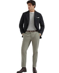 Brunello Cucinelli Gabardine Garment-Dyed Trousers