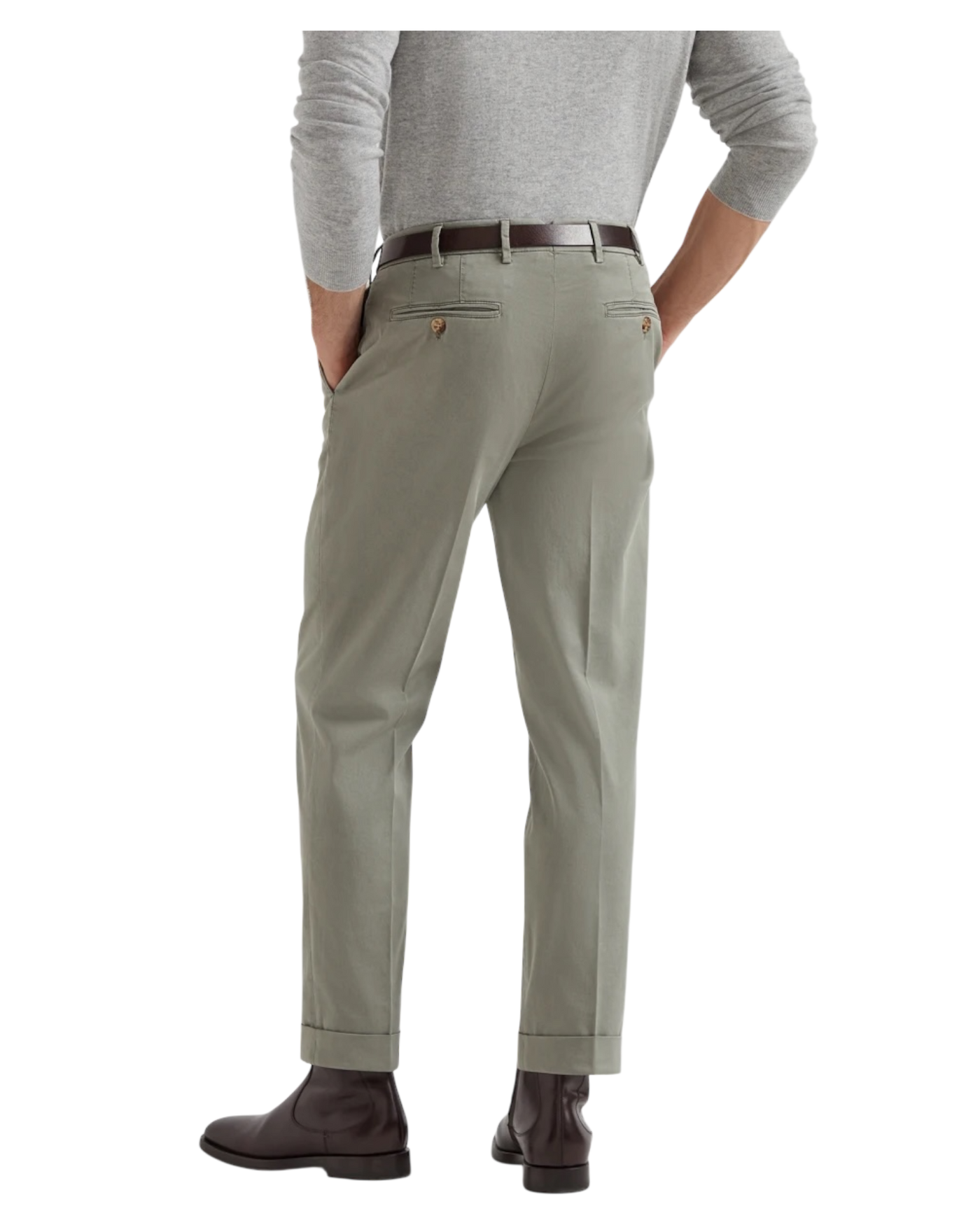 Brunello Cucinelli Gabardine Garment-Dyed Trousers