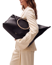 Alaïa Ring XL Leather Tote Bag — Noir