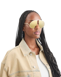 Loewe Hillock Sunglasses — Gold, LW40180U