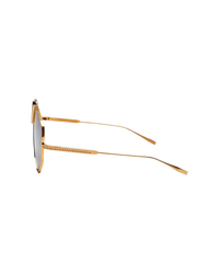 Valentino Garavani V-Hexagon Sunglasses — Gold, VLS115B