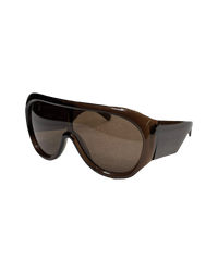 Phoebe Philo Bombé Sunglasses — Brown Acetate