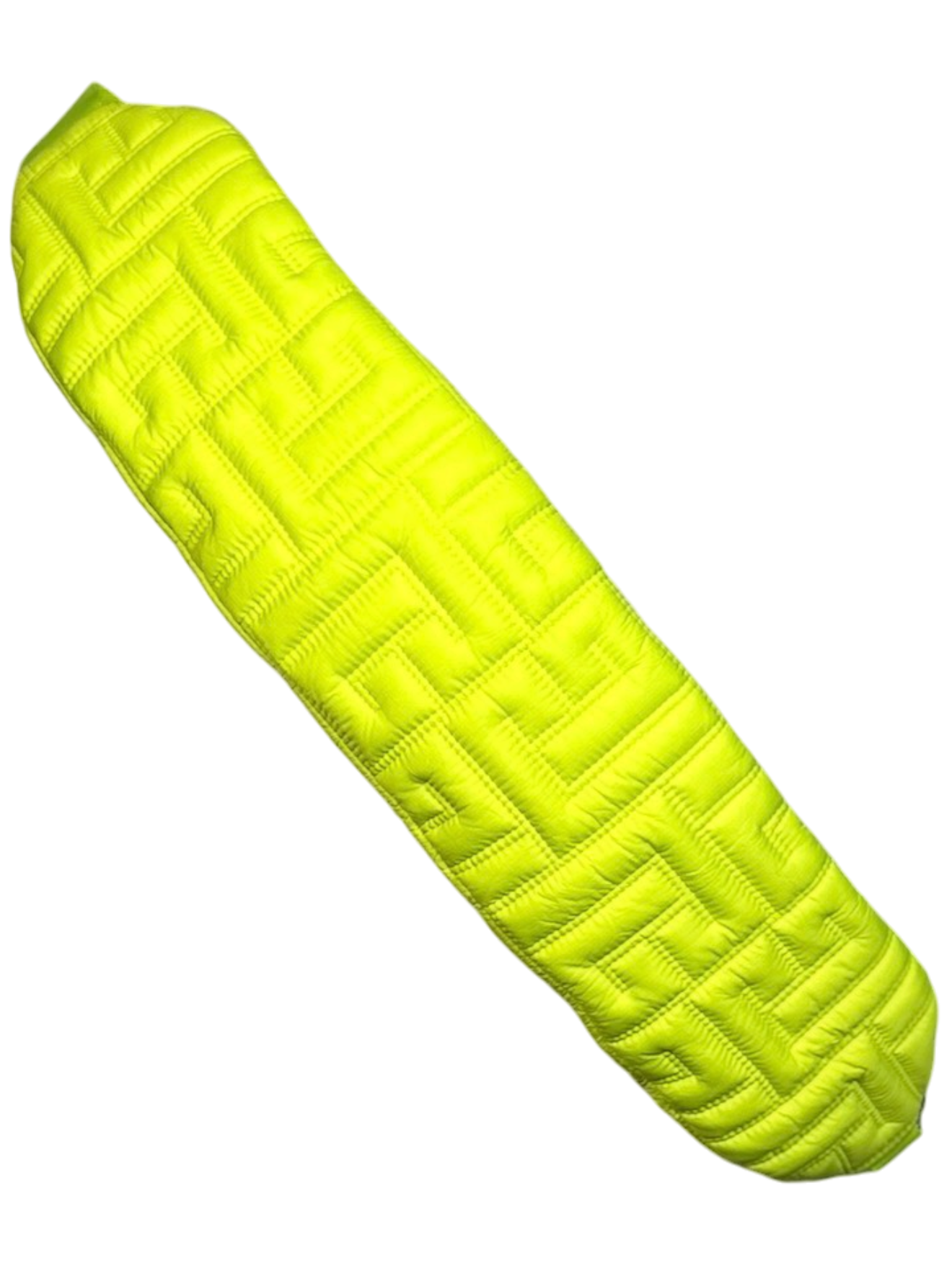 Balmain B-Army Quilted Monogram Crossbody Sling — Neon Yellow