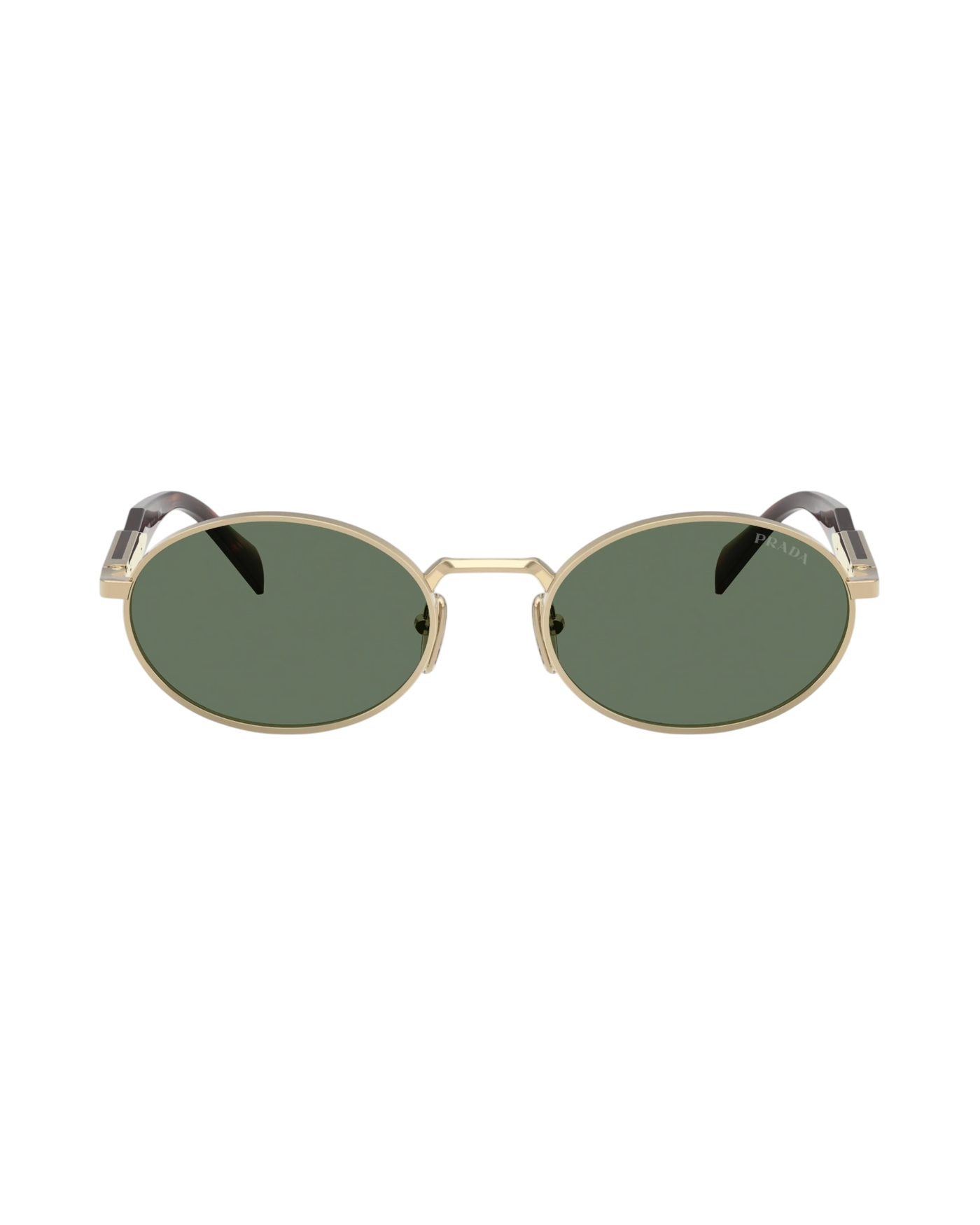 Prada PR 65ZS Oval Sunglasses — Pale Gold
