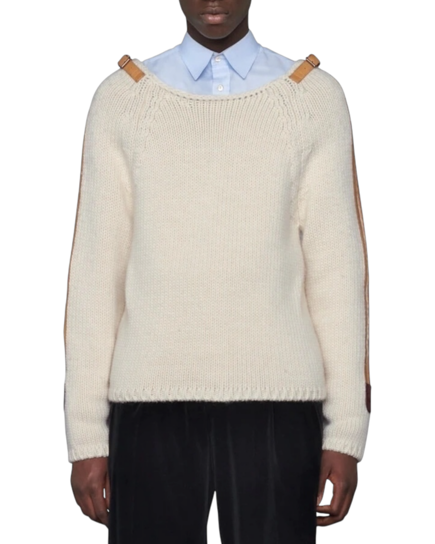 Gucci Buckle Strap Wool Sweater