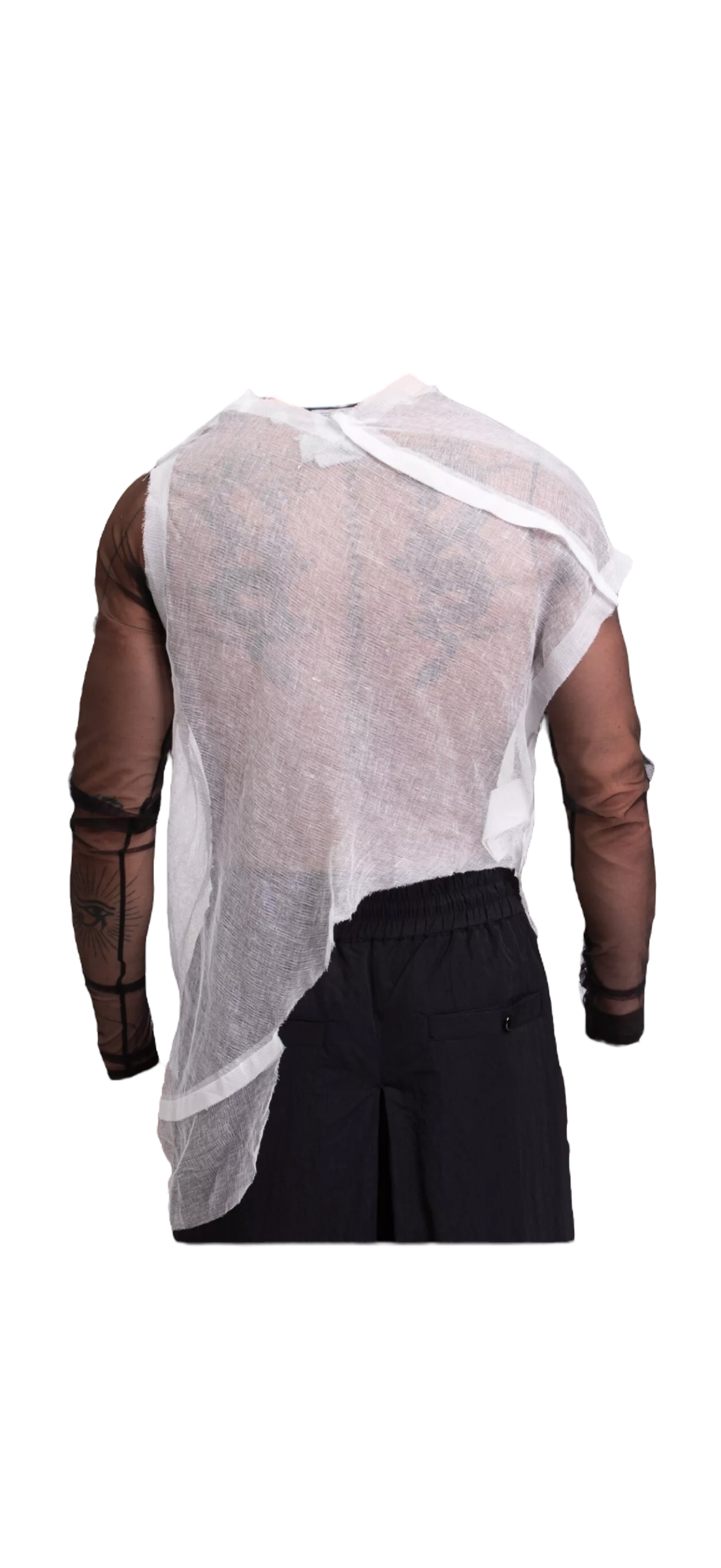 Maison Margiela Mesh Layered Gauze Shirt