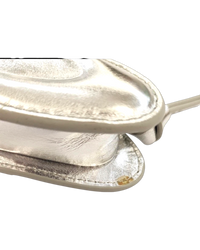 Vivienne Westwood Metallic Silver Orb Nano Crossbody Bag