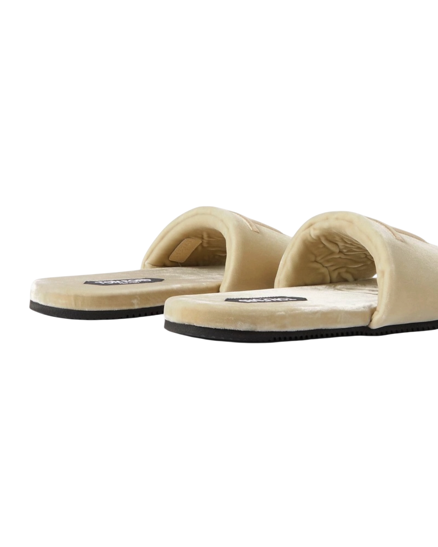 Tom Ford Velour Slide Sandals — Ivory, EU 44 / US 11