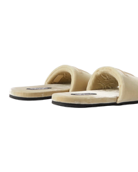 Tom Ford Velour Slide Sandals — Ivory, EU 44 / US 11