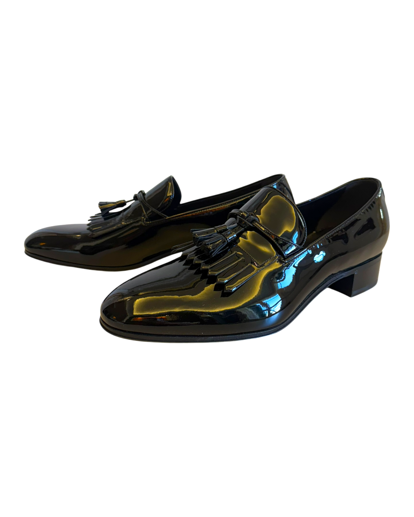 Gucci Tasseled Patent-Leather Loafers