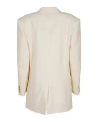 Nanushka Off-White Poplin Malvin Blazer