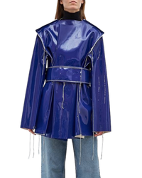 Marni AW18 “Sculpted Vinyl Belted Coat” - Purple