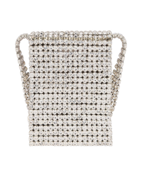 Area Crystal Flapper Mini Bag — Clear Crystal / Silver, One Size