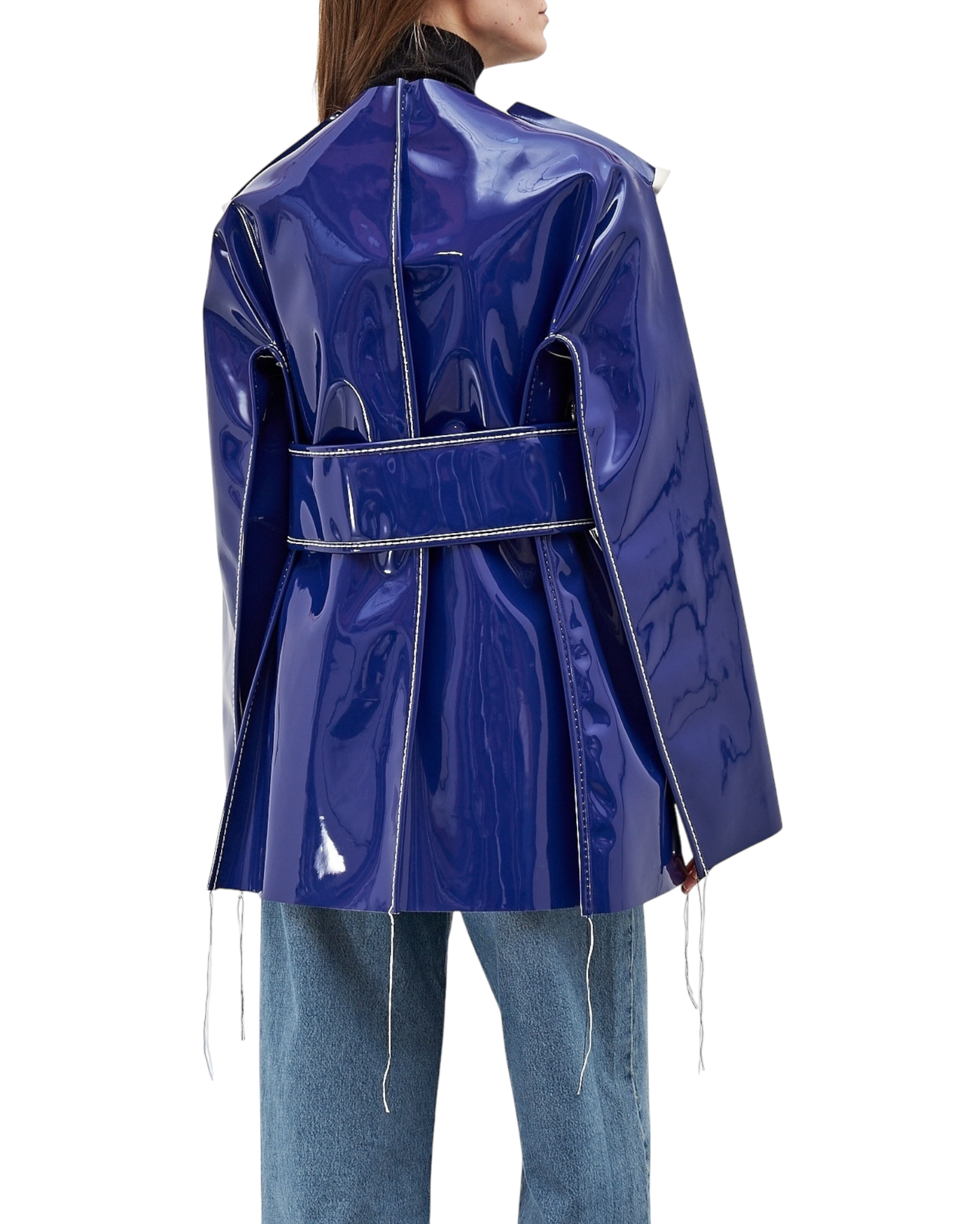 Marni AW18 “Sculpted Vinyl Belted Coat” - Purple