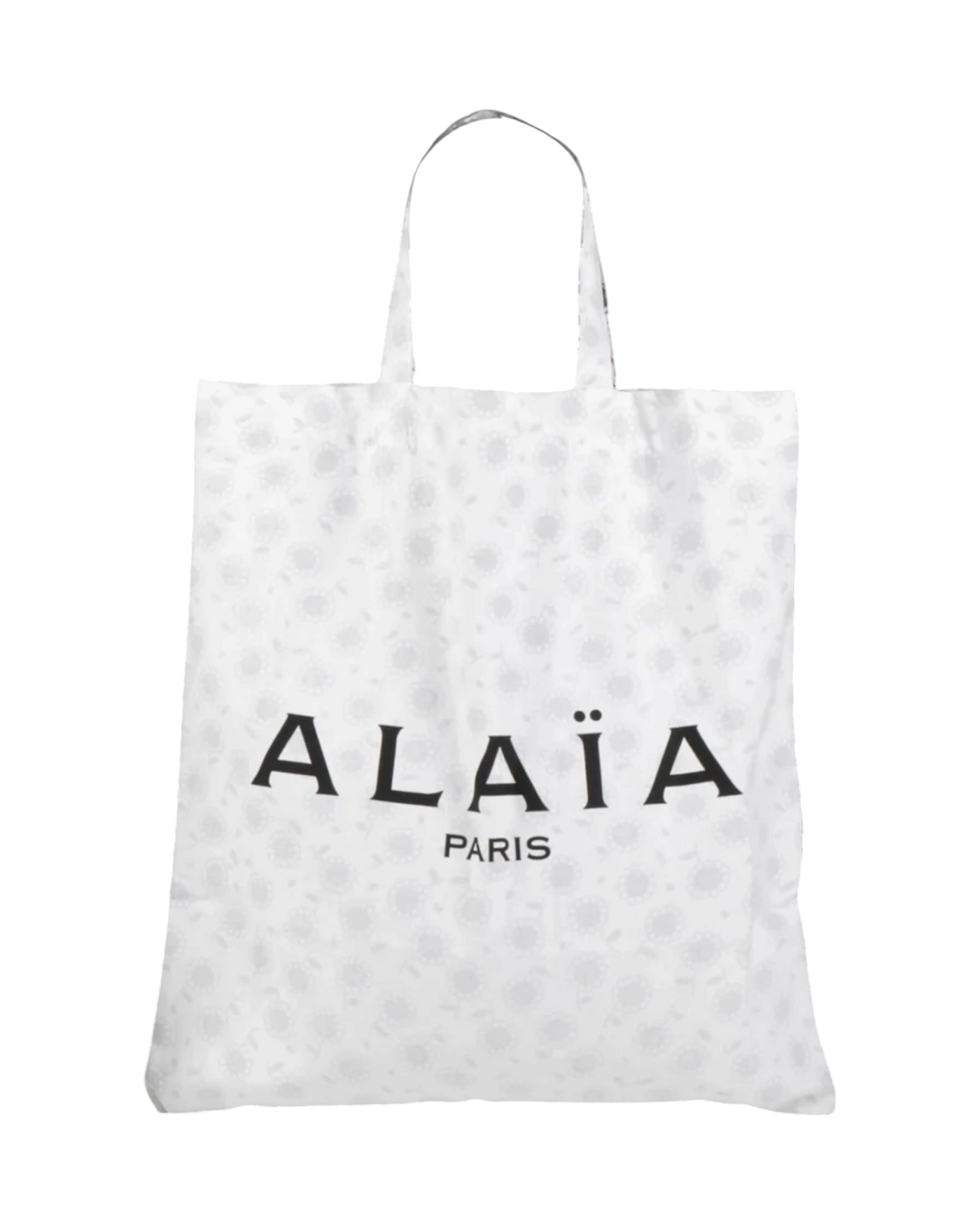 Alaïa Floral Large Shopper Tote — Black/White