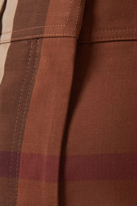 Burberry Divya Check Wide-Leg Wool Trousers — Brown, Size S [US4/IT40]