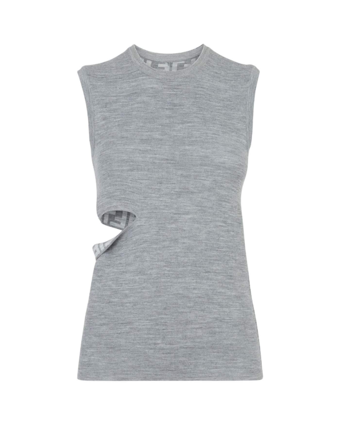 Fendi FF Monogram Reversible Cut-Out Knit Top